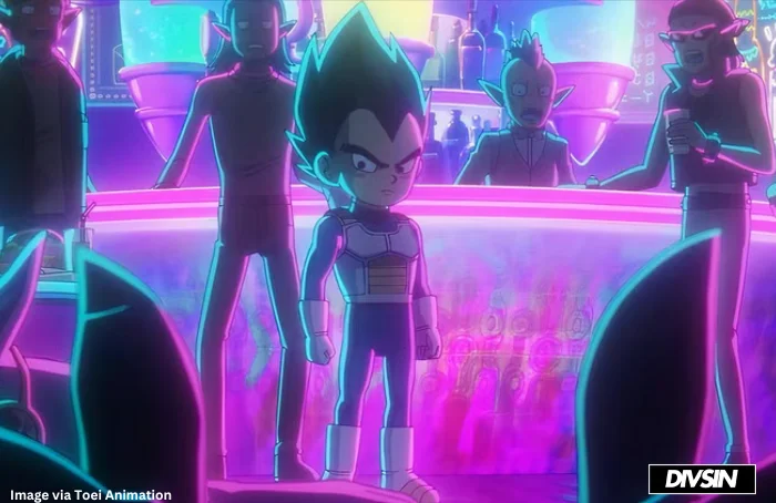 Vegeta Neon Nightclub Brawl – Style Over Substance