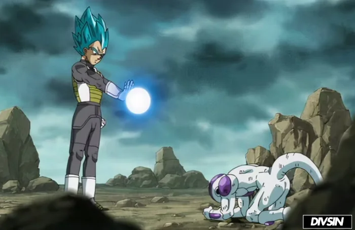 Vegeta Super Saiyan Blue vs frieza